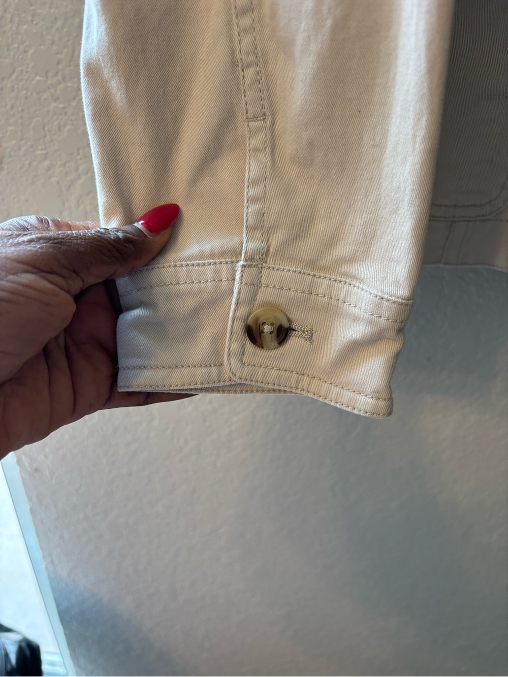 Appleseed's Cream Utility Button-Front Jacket - Picture 9 of 11